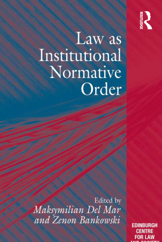 Titelbild: Law as Institutional Normative Order 1st edition 9780754677086