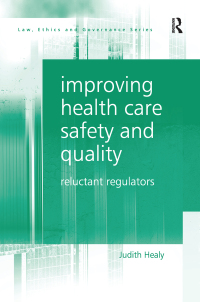 Imagen de portada: Improving Health Care Safety and Quality 1st edition 9780754676447