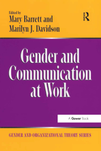 Cover image: Gender and Communication at Work 1st edition 9780754638407