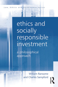 Omslagafbeelding: Ethics and Socially Responsible Investment 1st edition 9781138255678