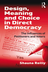 صورة الغلاف: Design, Meaning and Choice in Direct Democracy 1st edition 9781138268395