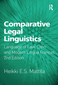 Cover image: Comparative Legal Linguistics 2nd edition 9781315573106