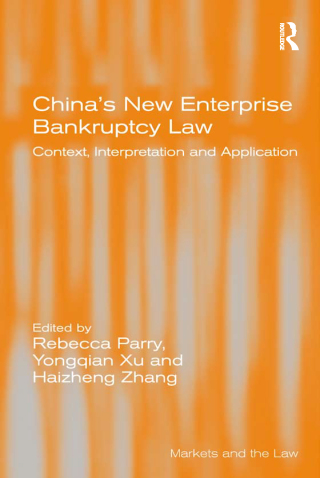 Cover image: China's New Enterprise Bankruptcy Law 1st edition 9780367602932