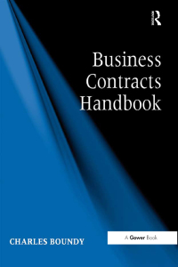 Cover image: Business Contracts Handbook 1st edition 9781032838168