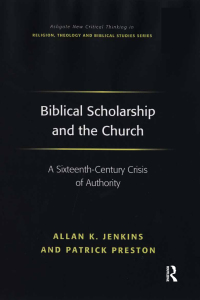 Imagen de portada: Biblical Scholarship and the Church 1st edition 9780754637035