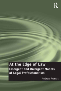 Imagen de portada: At the Edge of Law 1st edition 9780754677444