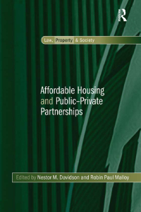 صورة الغلاف: Affordable Housing and Public-Private Partnerships 1st edition 9780754677208