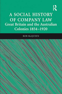 Cover image: A Social History of Company Law 1st edition 9780754621683