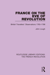 Cover image: France on the Eve of Revolution 1st edition 9781138681002