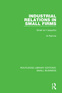 Imagen de portada: Industrial Relations in Small Firms 1st edition 9781138679917