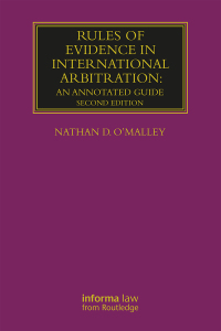 Imagen de portada: Rules of Evidence in International Arbitration 2nd edition 9781138674738