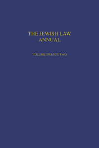 Imagen de portada: The Jewish Law Annual Volume 22 1st edition 9781138674745