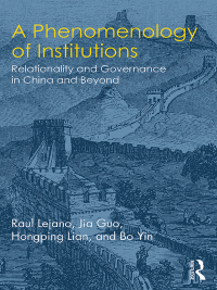 Titelbild: A Phenomenology of Institutions 1st edition 9781138667365