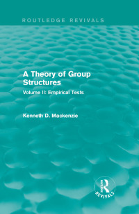 صورة الغلاف: A Theory of Group Structures 1st edition 9781138659445