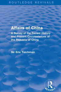 صورة الغلاف: Affairs of China 1st edition 9781138658936