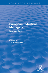 Cover image: European Industrial Managers 1st edition 9781138657991