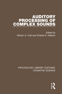 Immagine di copertina: Auditory Processing of Complex Sounds 1st edition 9781138655751