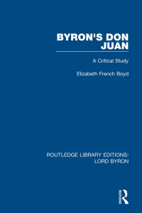 表紙画像: Byron's Don Juan 1st edition 9781138651197