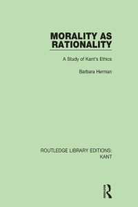 Cover image: Morality as Rationality 1st edition 9781138650916