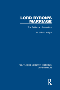 Cover image: Lord Byron's Marriage 1st edition 9781138648494