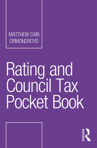 Imagen de portada: Rating and Council Tax Pocket Book 1st edition 9781138461222