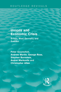 صورة الغلاف: Unions and Economic Crisis 1st edition 9781138642706