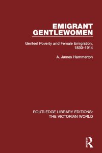 Cover image: Emigrant Gentlewomen 1st edition 9781138642072