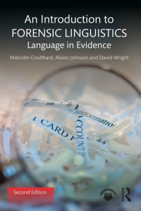 Cover image: An Introduction to Forensic Linguistics 2nd edition 9781138641709