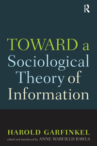 Cover image: Toward A Sociological Theory of Information 1st edition 9781594512827
