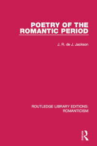 Imagen de portada: Poetry of the Romantic Period 1st edition 9781138195547