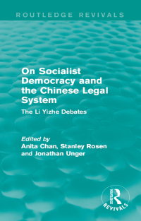 Cover image: On Socialist Democracy and the Chinese Legal System 1st edition 9781138194205