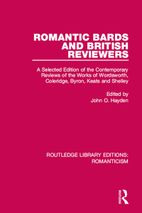 Cover image: Romantic Bards and British Reviewers 1st edition 9781138193000