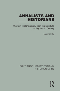 Cover image: Annalists and Historians 1st edition 9781138193017