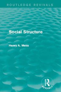 Cover image: Social Structure 1st edition 9781138191730