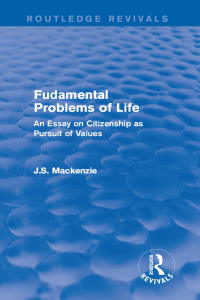 Cover image: Fudamental Problems of Life 1st edition 9781138190597