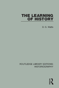 Imagen de portada: The Learning of History 1st edition 9781138189287