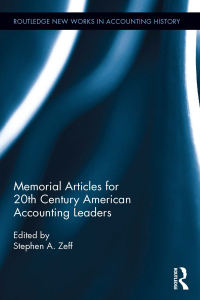 Immagine di copertina: Memorial Articles for 20th Century American Accounting Leaders 1st edition 9781138188440