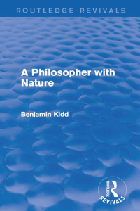 Imagen de portada: A Philosopher with Nature 1st edition 9781138187696