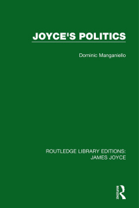 Cover image: Joyce's Politics 1st edition 9781138185937