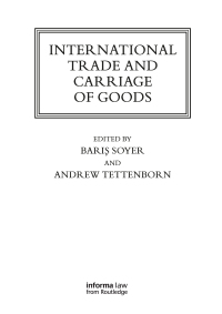 صورة الغلاف: International Trade and Carriage of Goods 1st edition 9781138184565