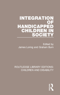 Titelbild: Integration of Handicapped Children in Society 1st edition 9781138122857