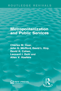 表紙画像: Metropolitanization and Public Services 1st edition 9781138121959