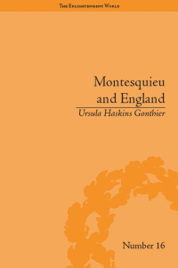 Cover image: Montesquieu and England 1st edition 9781851969975