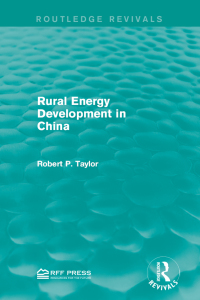 Imagen de portada: Rural Energy Development in China 1st edition 9781138962729