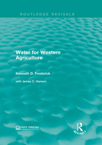 Imagen de portada: Water for Western Agriculture 1st edition 9781138962262