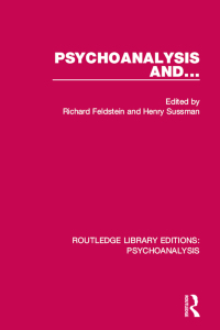 Imagen de portada: Psychoanalysis and ... 1st edition 9781138960886