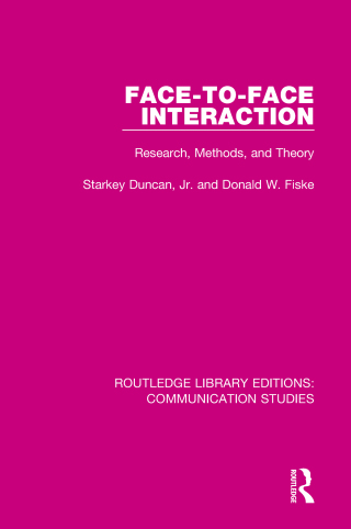 Cover image: Face-to-Face Interaction 1st edition 9781138958852