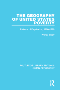 Imagen de portada: The Geography of United States Poverty 1st edition 9781138957305
