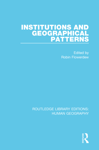 Imagen de portada: Institutions and Geographical Patterns 1st edition 9781138955189