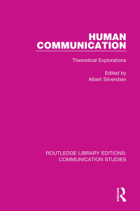 Cover image: Human Communication 1st edition 9781138953000